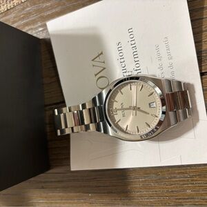 Bulova Silver Watch with Date Display